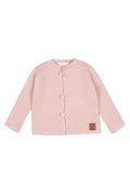 Children's cardigan with buttons FINN - 100% merino wool - pink