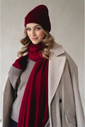 Szal PENELOPE – 100% wełny merino – bordo