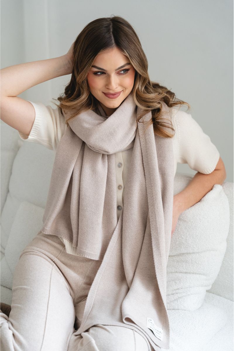 VERO cashmere scarf - beige