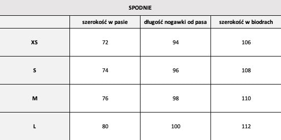 wymiary spodnie dresowe w kolorze beżowym rubi producent ander