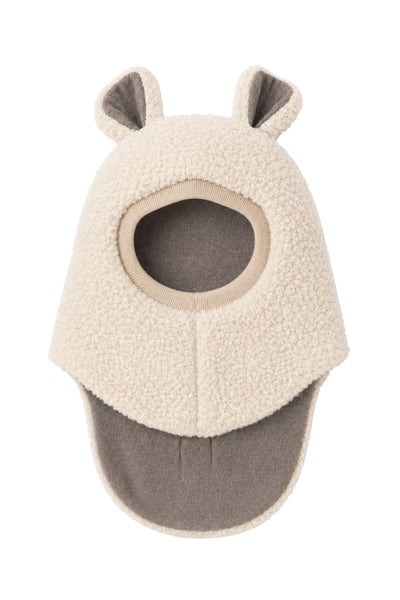 Children's merino wool balaclava YETI – ecru