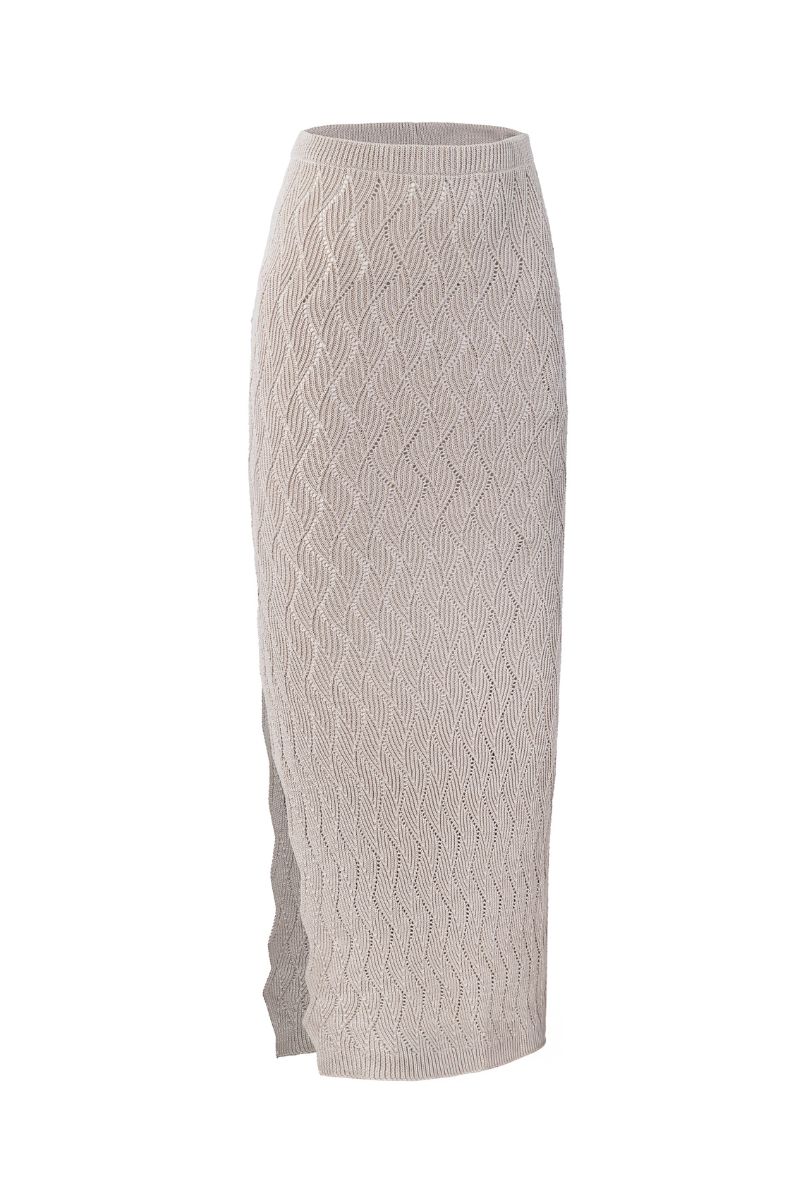Spódnica VENETO 100% bawełna BEIGE - obrazek 2